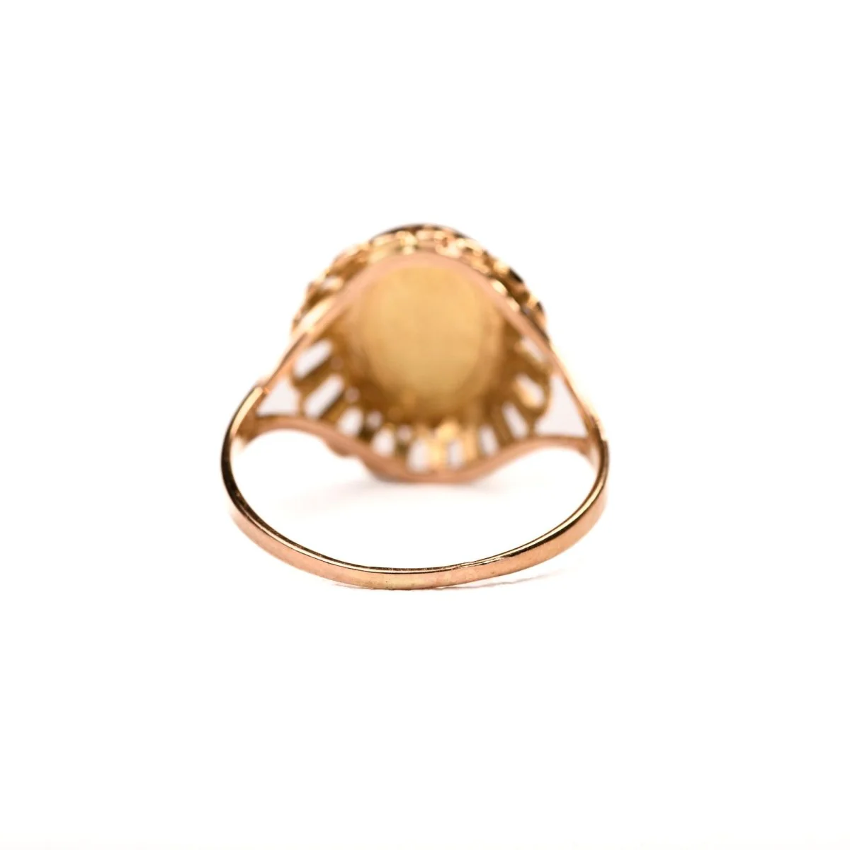 Ring Chevalière AUGIS in yellow gold, ruby and diamond - Image 5
