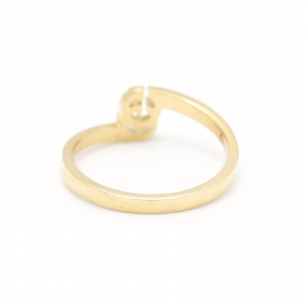 Used GUCCI yellow gold ring with diamonds - Image 3