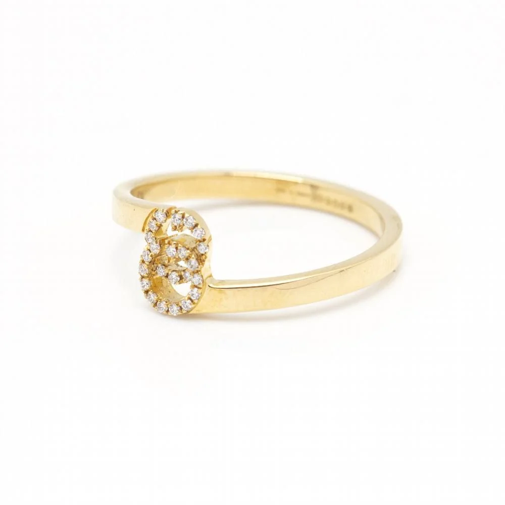 Used GUCCI yellow gold ring with diamonds - Image 4