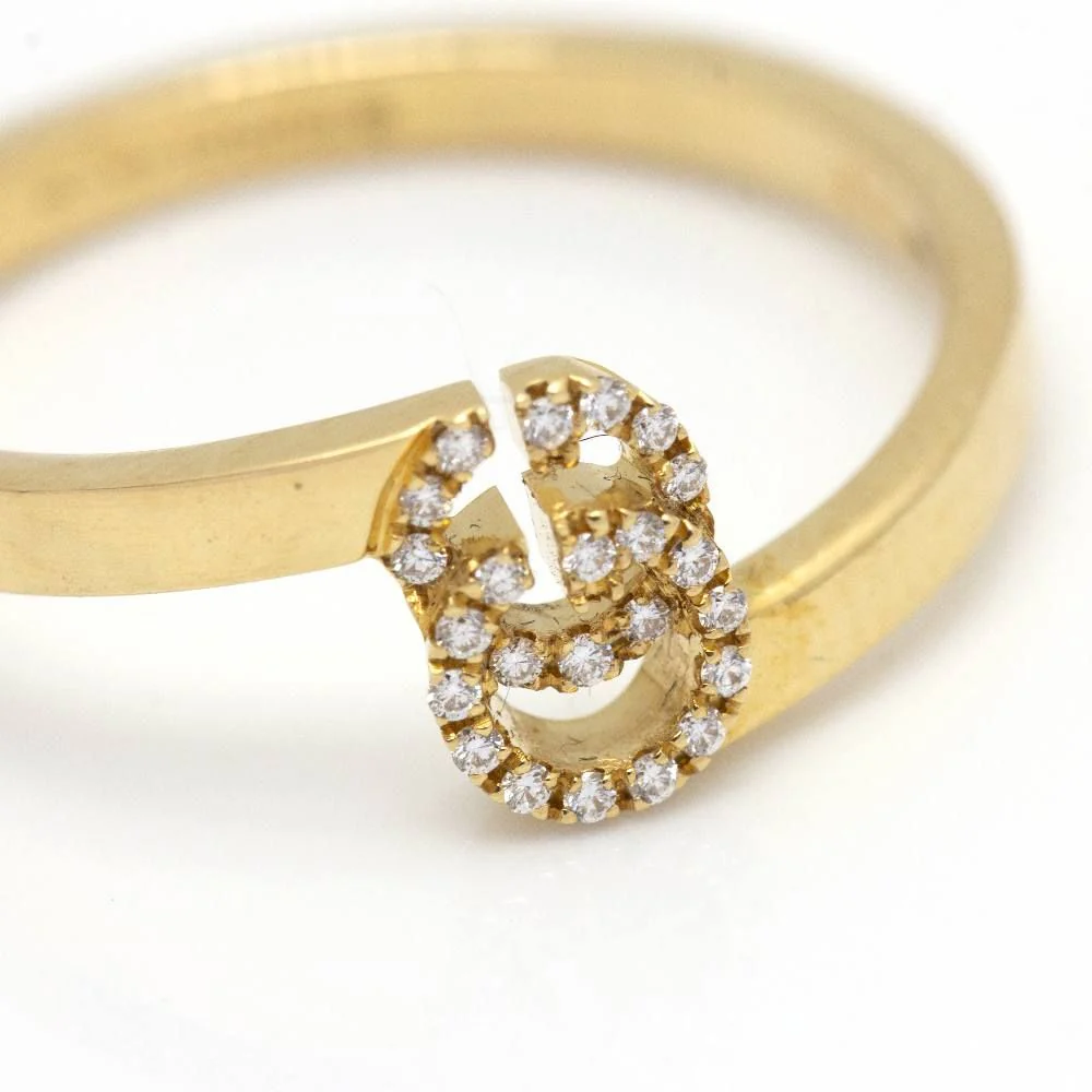 Used GUCCI yellow gold ring with diamonds - Image 5