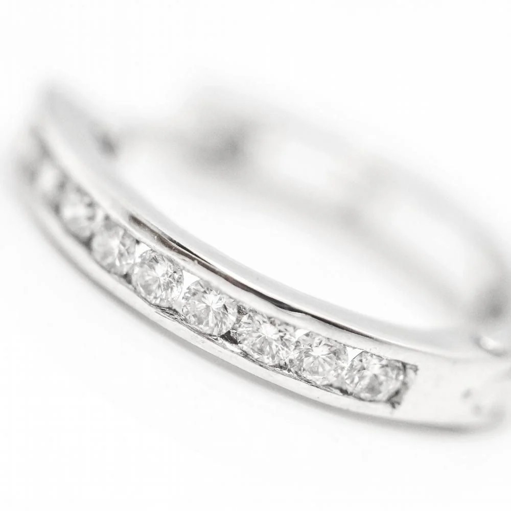 Gold and diamond hoop earrings - Image 4