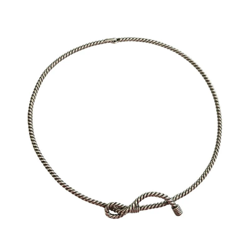 Necklace HERMES in silver by Lucien Vachey