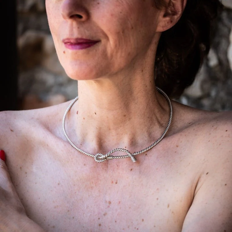 Necklace HERMES in silver by Lucien Vachey - Image 4
