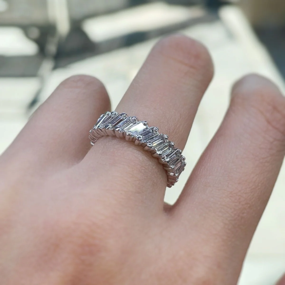 Ring Alliance in white gold and diamonds - Image 3