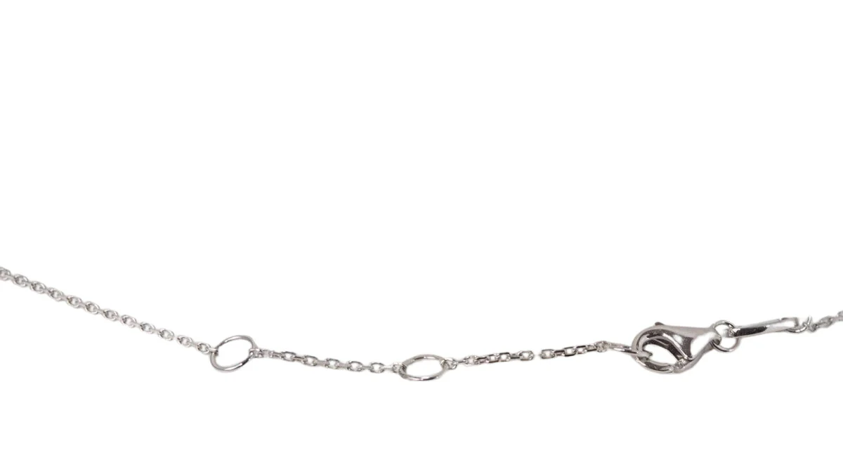 Pendant necklace in white gold, diamonds and pear-shaped rubies - Image 4