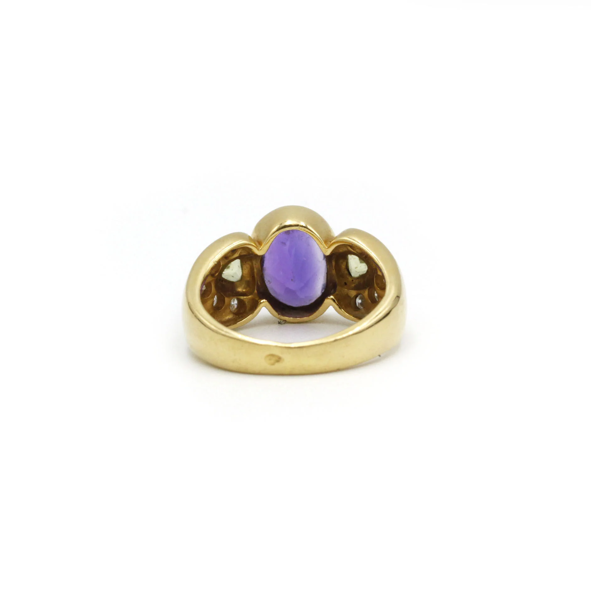Ring at yellow gold, amethyst, peridots and diamonds - Image 3