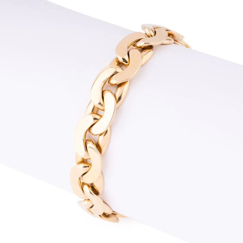 VAN CLEEF & ARPELS Curb Bracelet with rounded links in yellow gold - Image 2