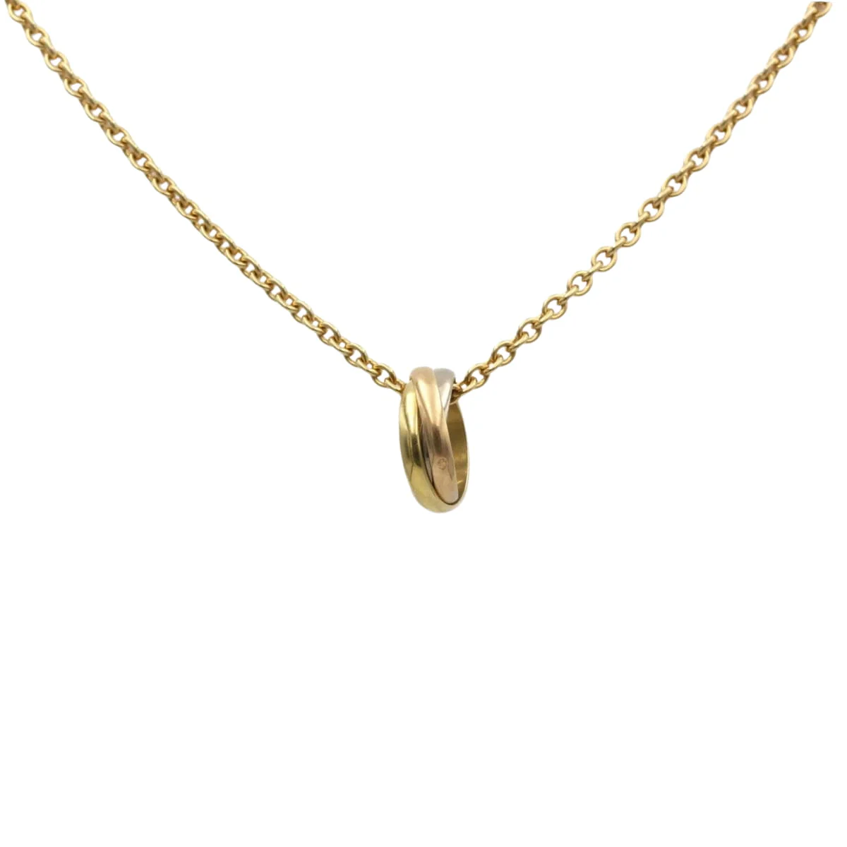 Necklace CARTIER "Trinity" pendant in yellow gold, white gold and rose gold