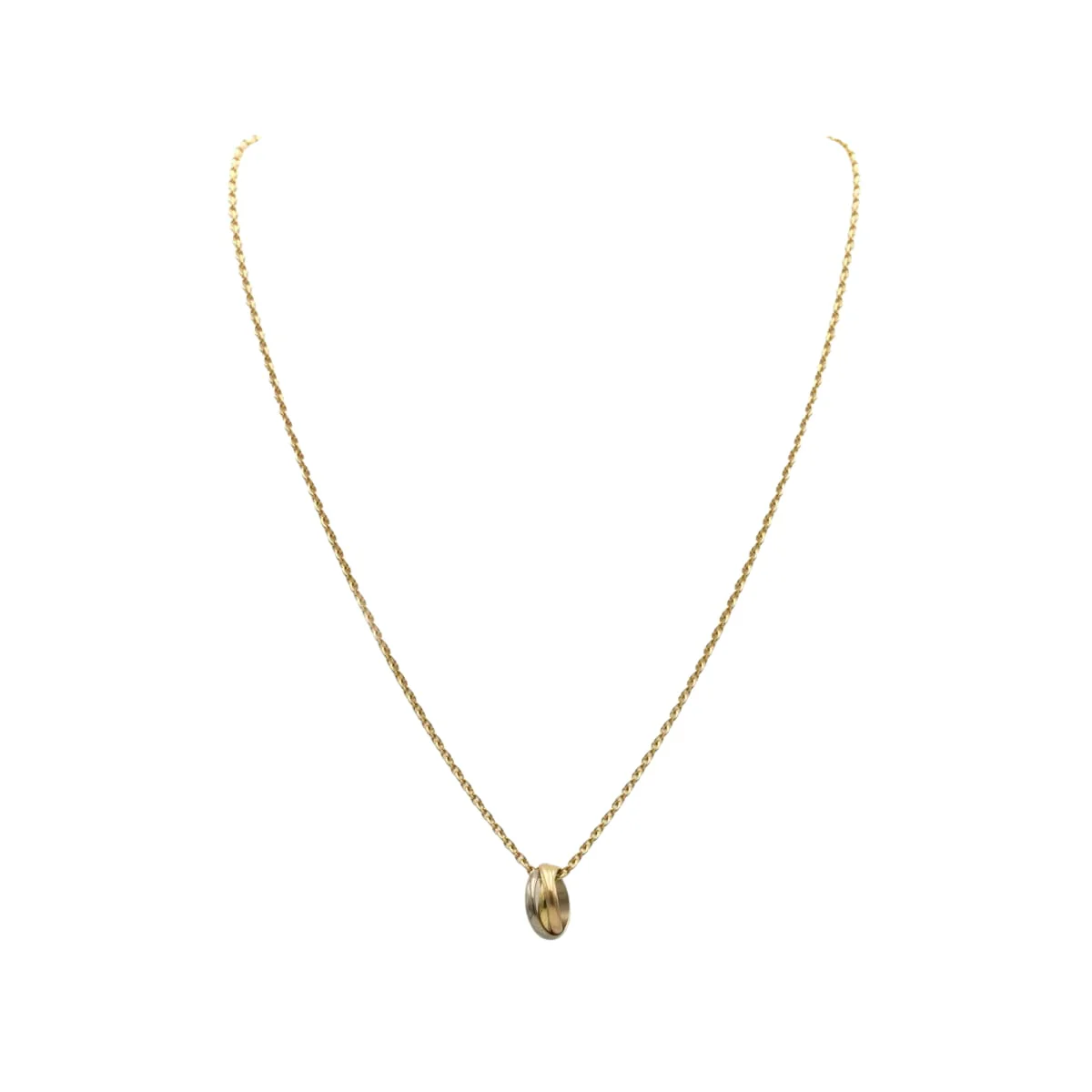 Necklace CARTIER "Trinity" pendant in yellow gold, white gold and rose gold - Image 3