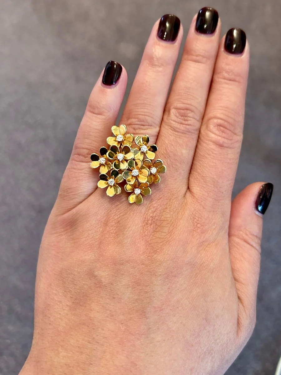 VAN CLEEF & ARPELS "Frivole" ring in yellow gold and diamonds - Image 2