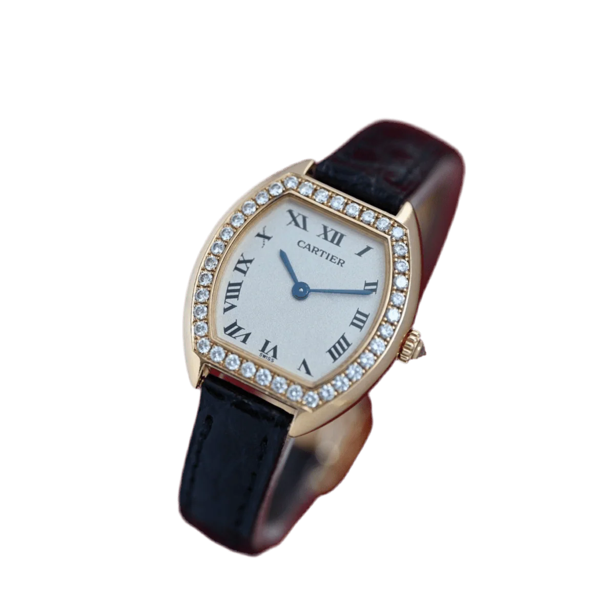 Watch CARTIER "Tortue" in yellow gold and diamonds - Image 2
