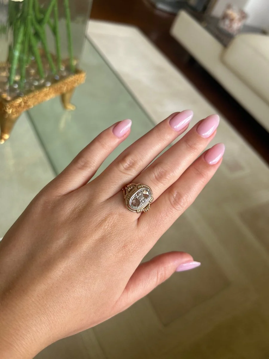 Ring - Gold and diamonds rose cut - Image 6