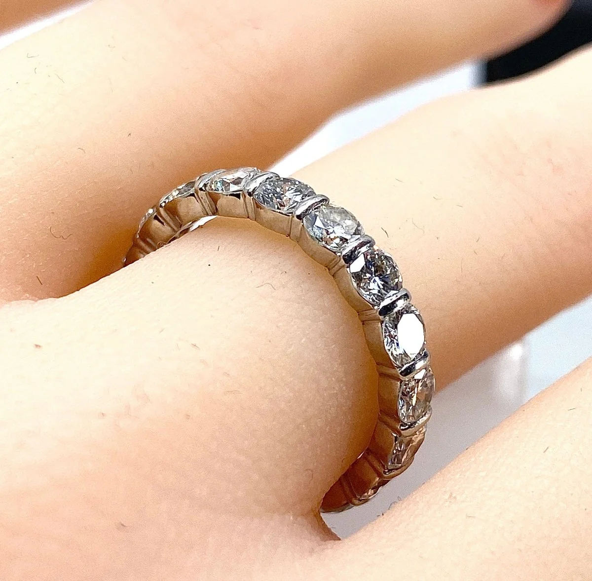 Ring Alliance in white gold, paltinium and diamonds. - Image 6
