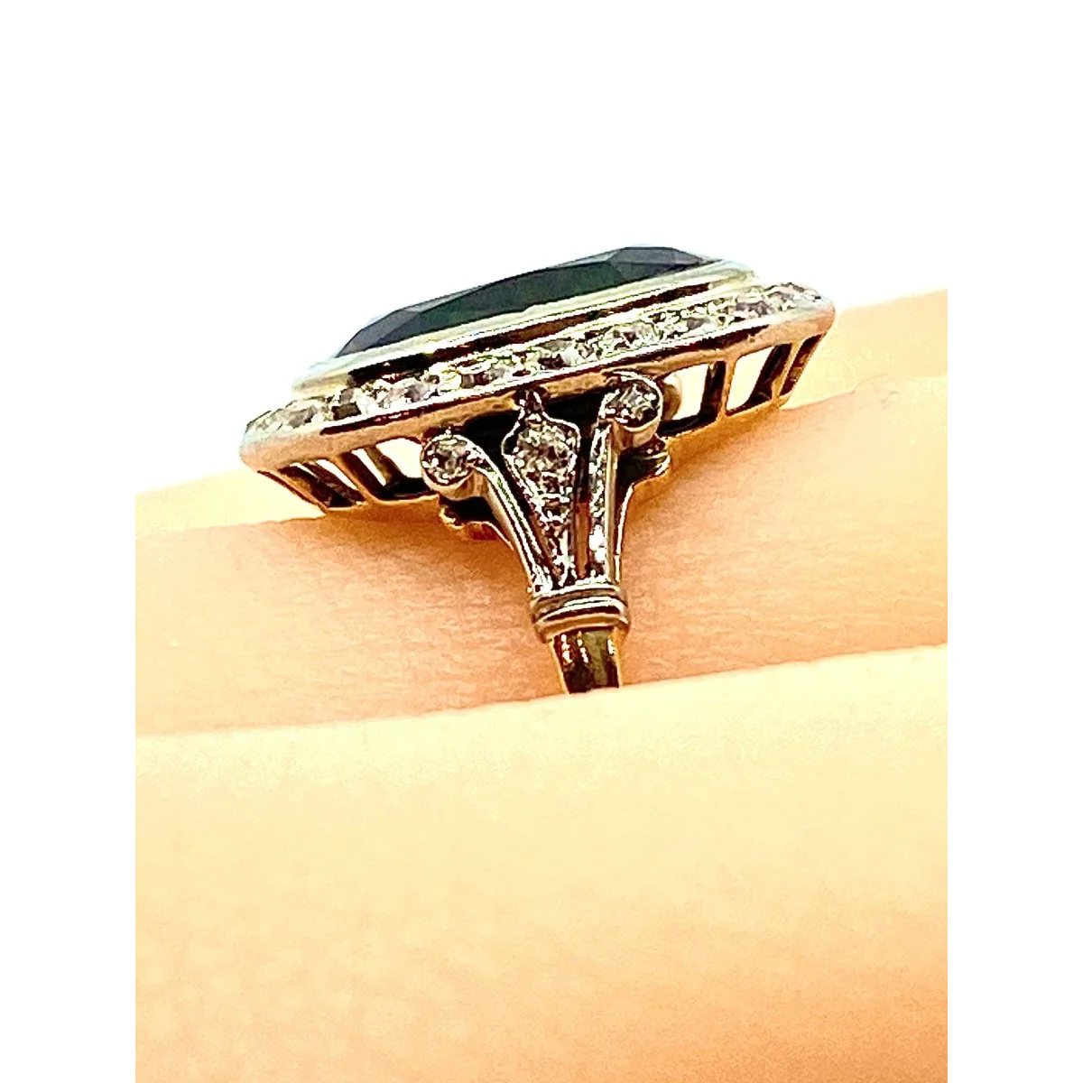 Ring in yellow gold, white gold, sapphires and diamonds - Image 11