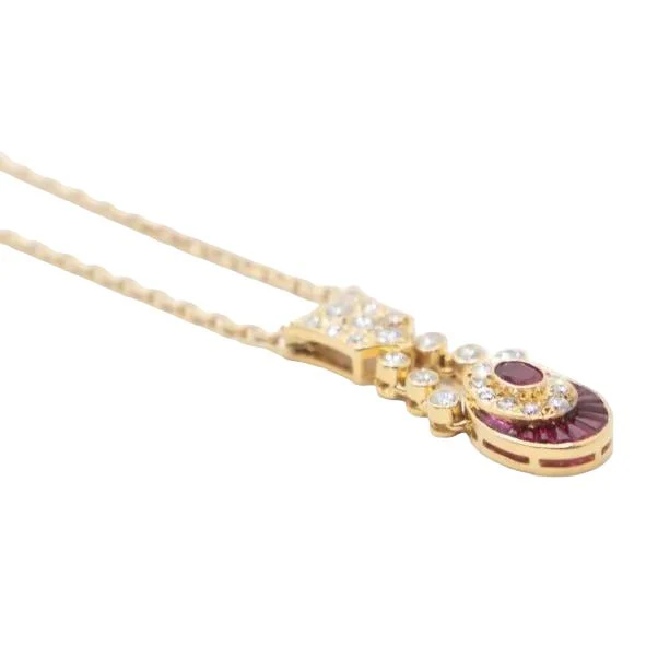 "The Young and the Restless" pendant necklace in yellow gold, rubies and diamonds - Image 2