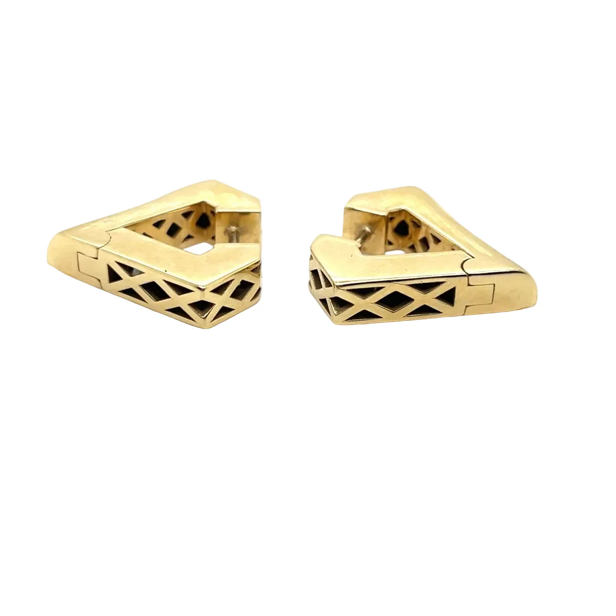 DRIES CRIEL "Brute Flux" earrings in yellow gold and diamonds