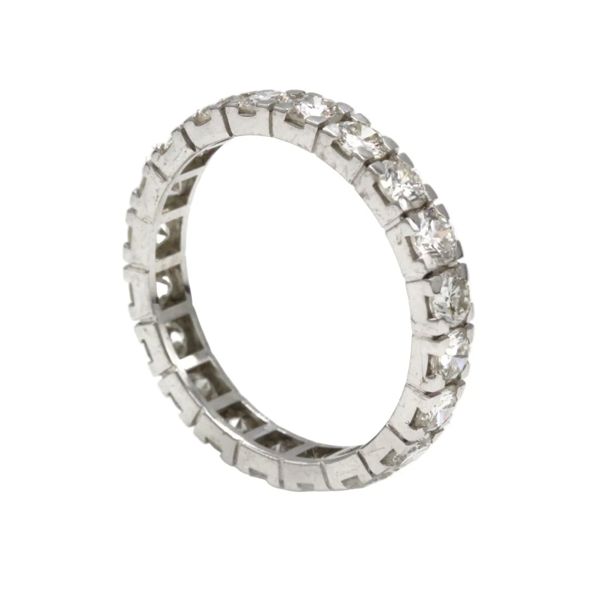 Wedding band diamonds, full round, in 18K gold, 1.90 carats total - Image 3