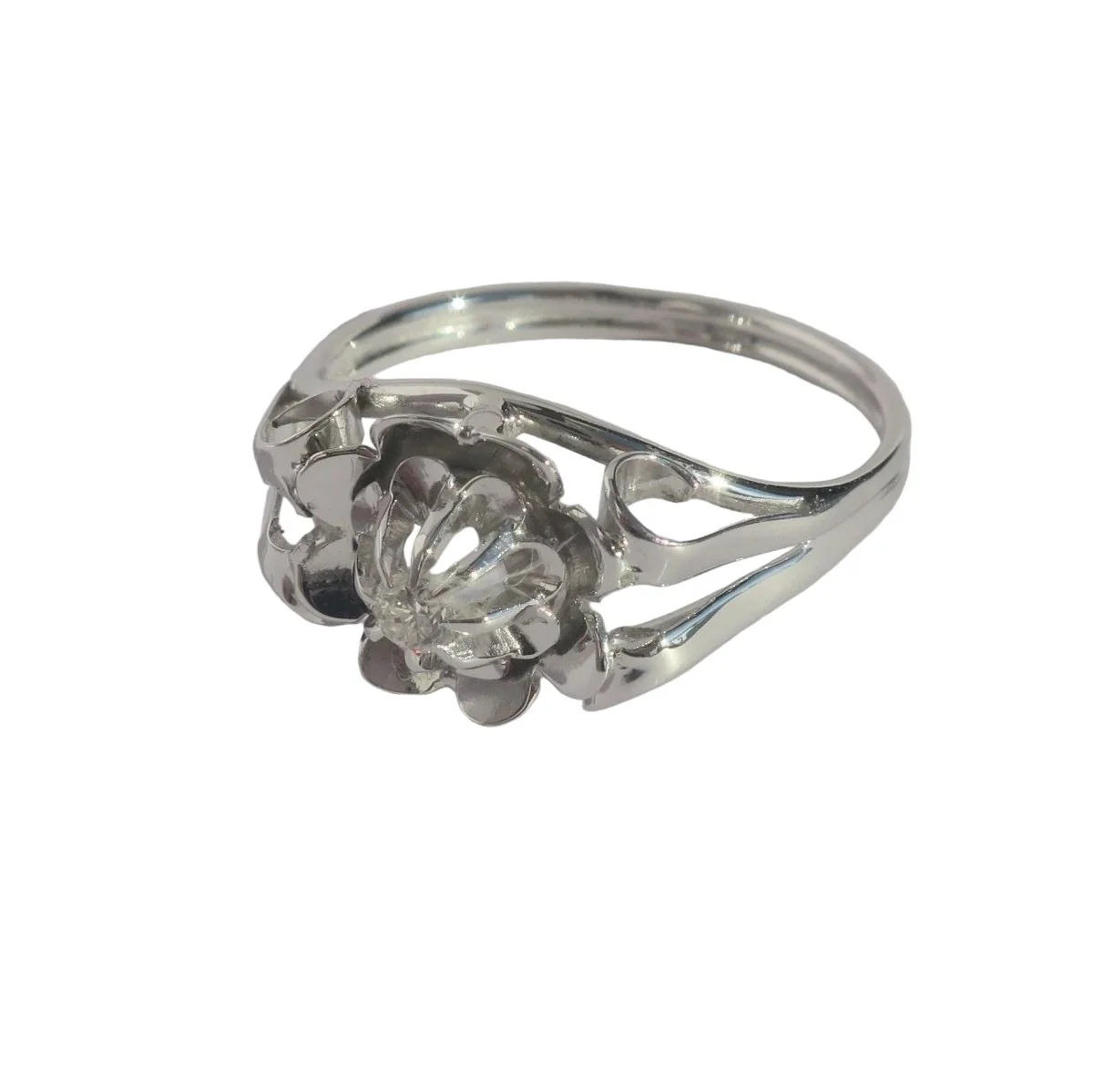 Marguerite ring in white gold and diamond - Image 2