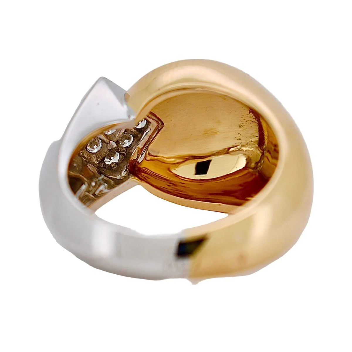 FRED signet ring in yellow gold, white gold and diamonds - Image 3