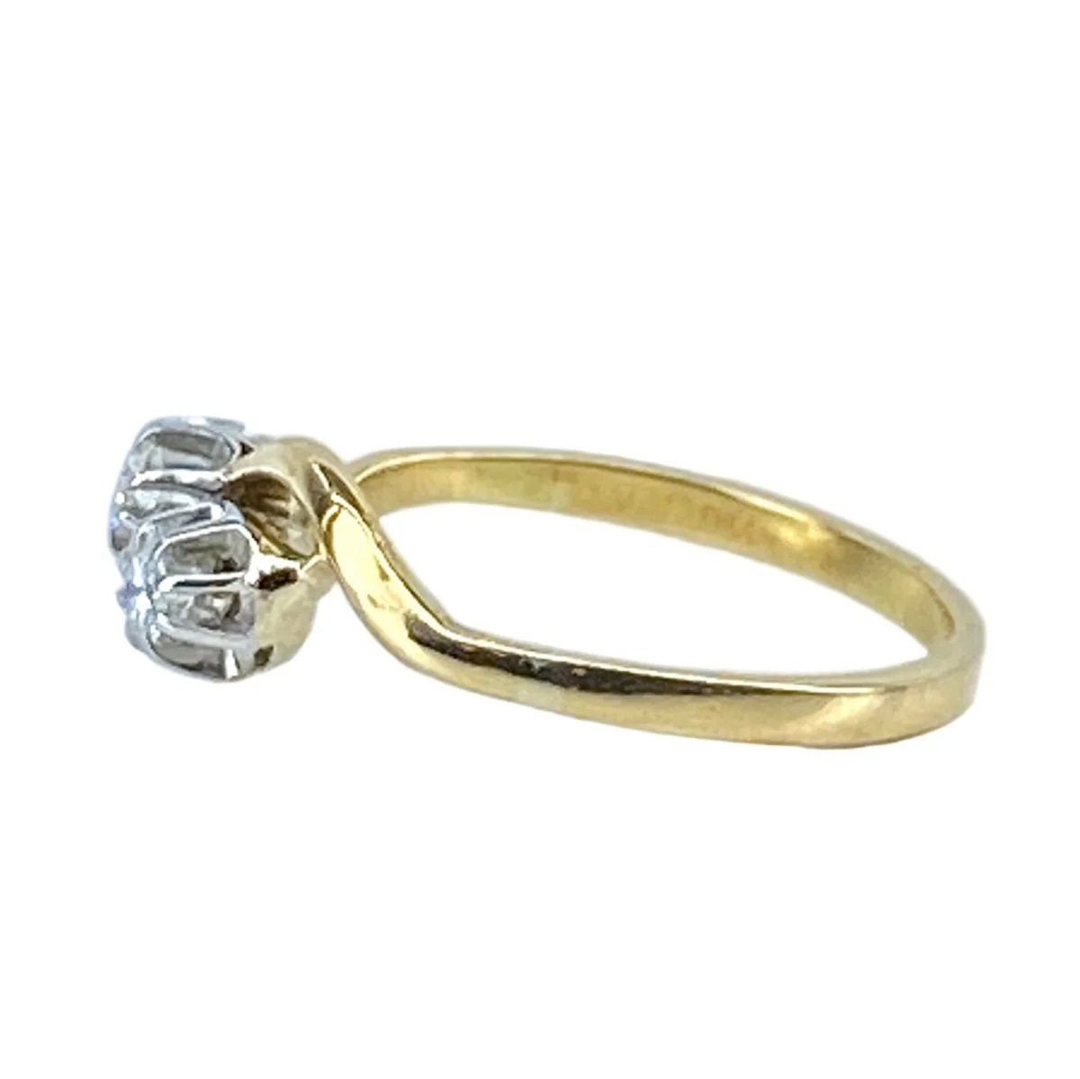 Toi &amp; Moi ring in yellow gold, white gold and diamonds - Image 3