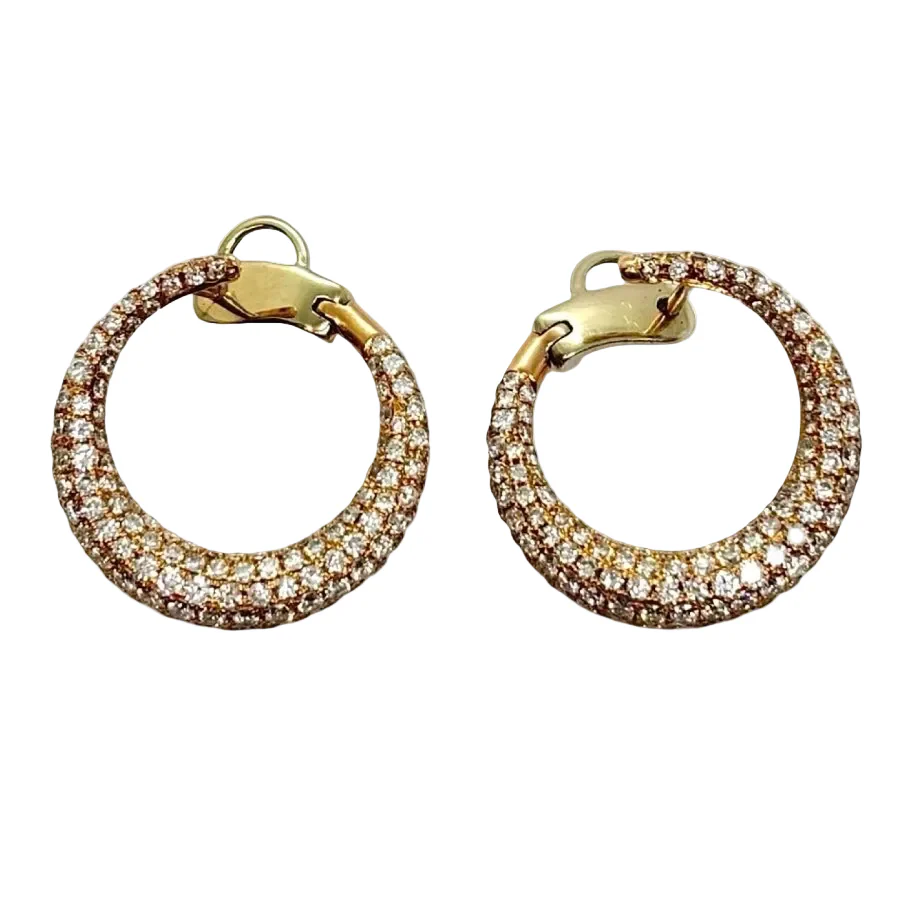 Rose gold and diamond earrings