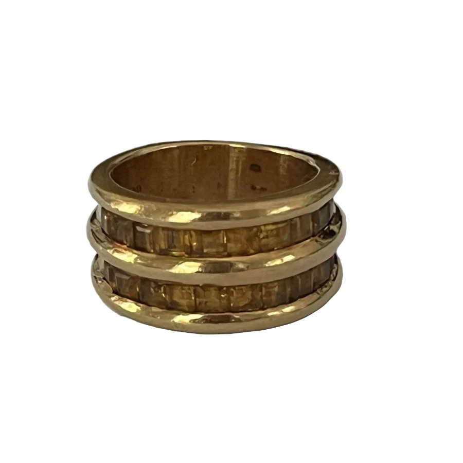 Ring ARFAN Paris headband in yellow gold and citrines
