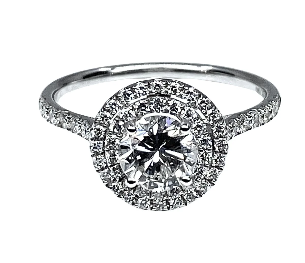 Ring in 18-carat white gold, G-color diamond