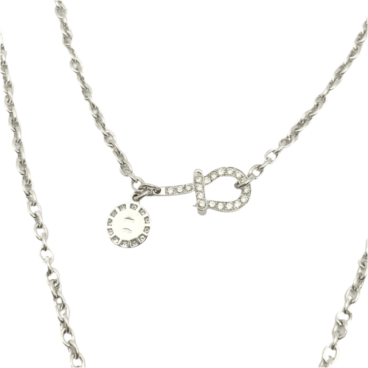 White gold, pearl and diamond pendant necklace - Image 3