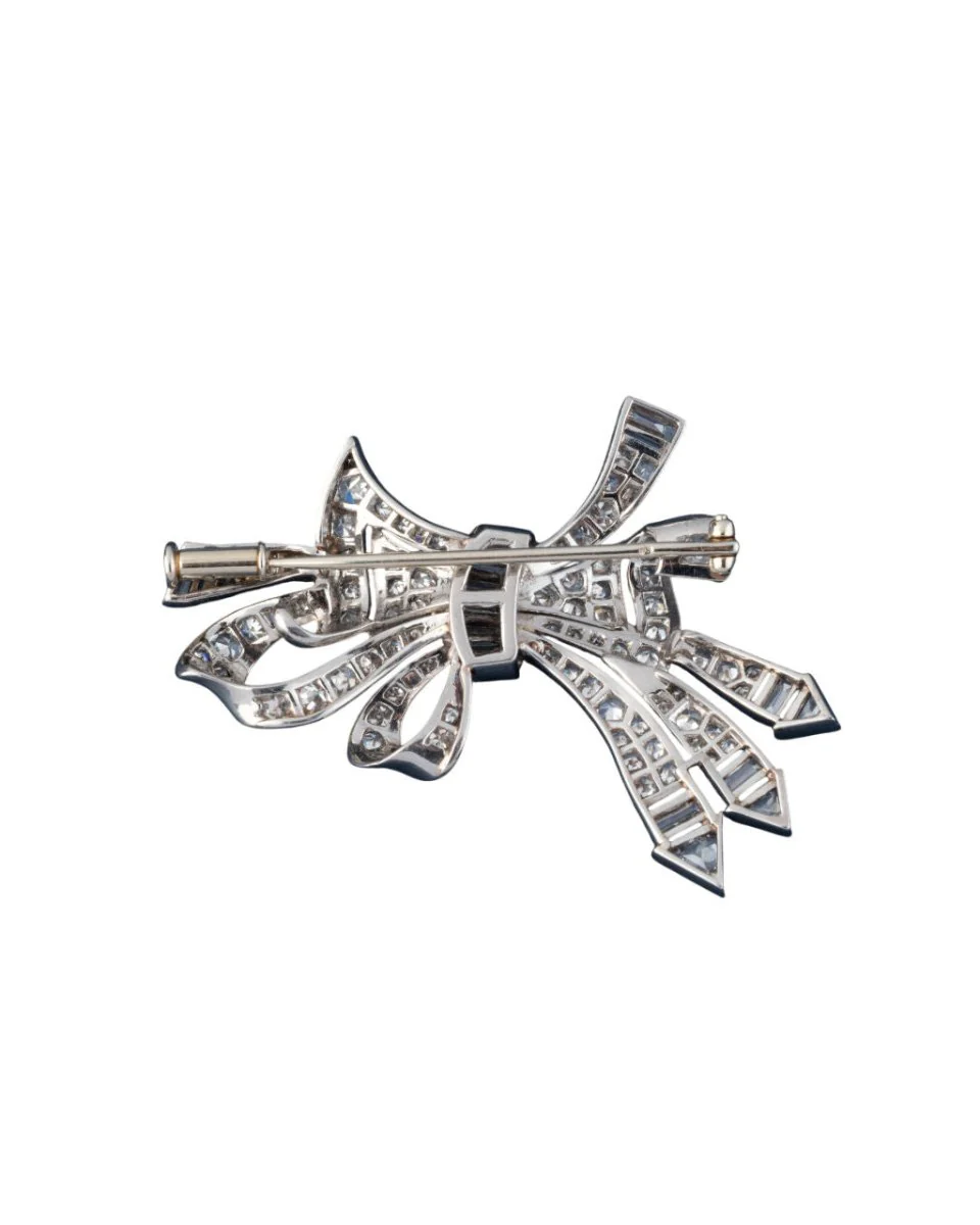 Gold and diamond knot brooch, circa 1930 - Image 3