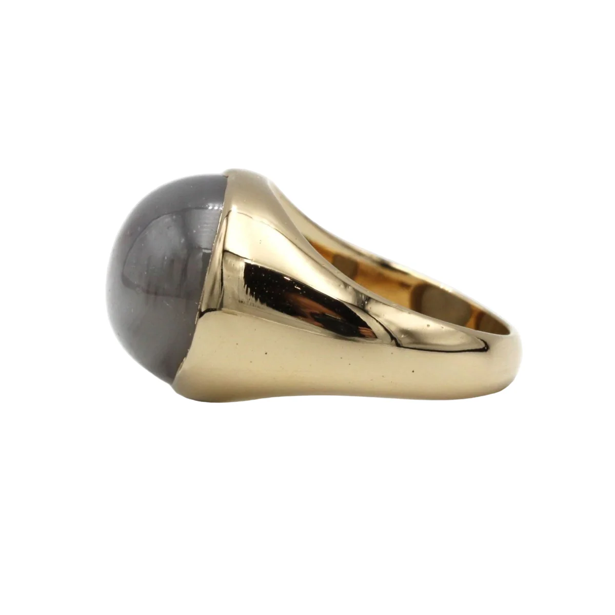 Dome ring in yellow gold and sapphire - Image 3