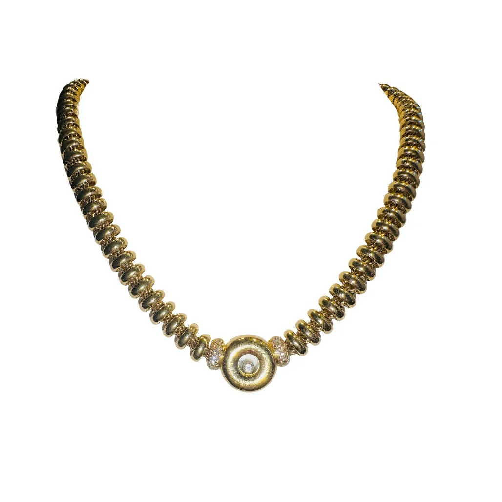 CHOPARD “Happy Diamonds” necklace in yellow gold and diamonds - Image 4