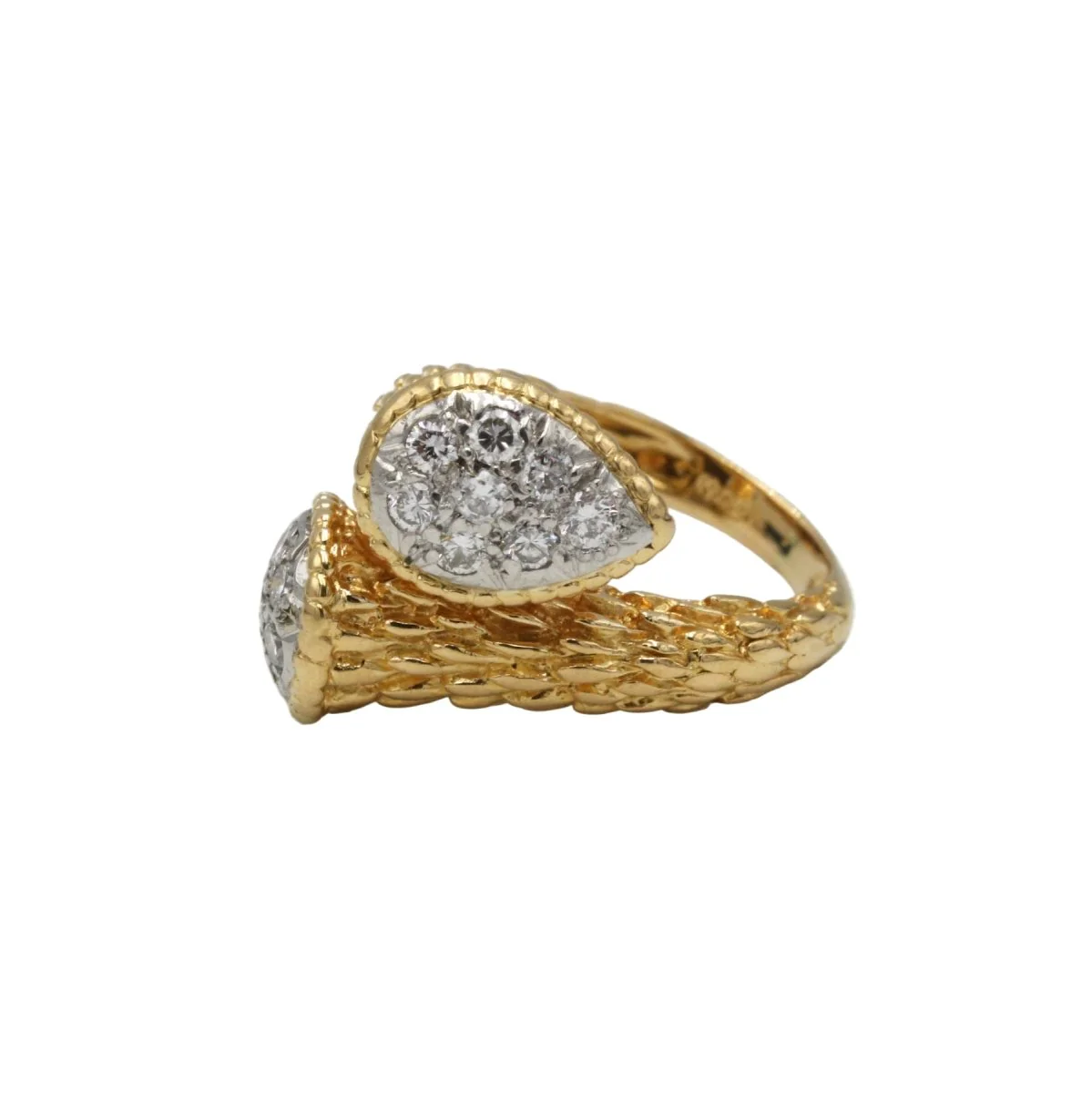 Toi & Moi ring by BOUCHERON in yellow gold, platinum and diamonds - Image 2