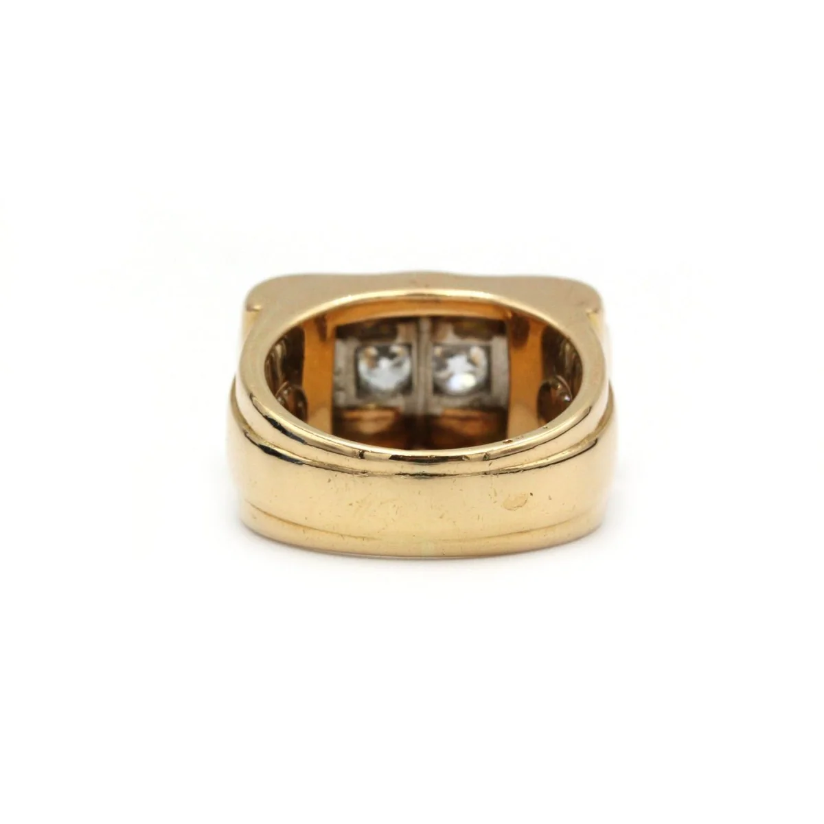 Ring Tank in yellow gold, paltinium and diamonds - Image 8