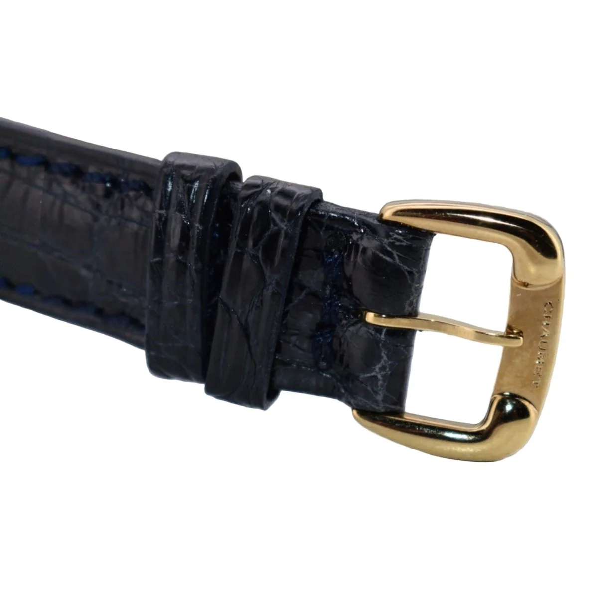 CHAUMET "Élysées" Watch in yellow gold, steel, leather, quartz and diamonds - Image 6