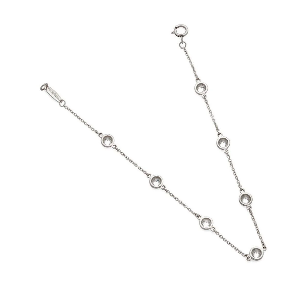 TIFFANY & CO "Diamonds by the Yard" Flexible Bracelet in Platinum and Diamonds - Image 3