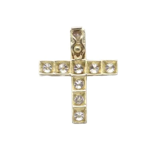 Pendant in yellow gold and diamonds. - Image 3