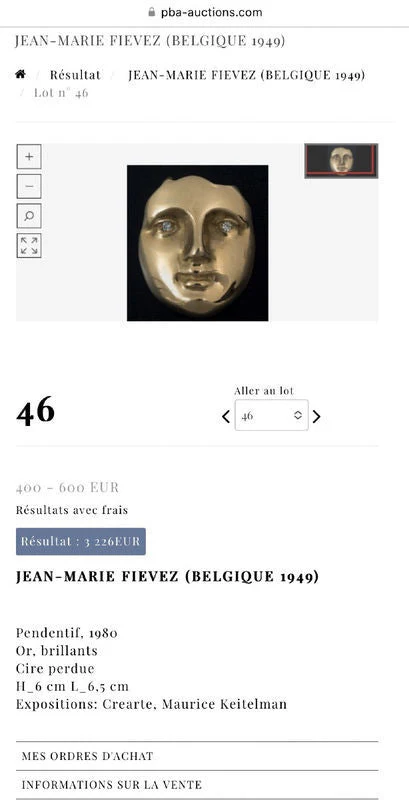Pin in yellow gold - Image 6