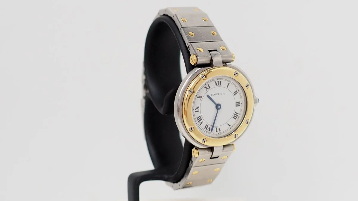Santos Vendôme de Cartier watch in gold and steel - Image 3