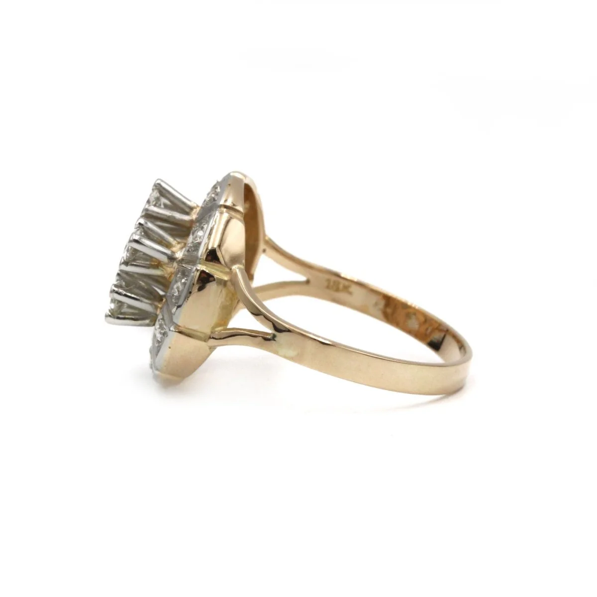 Ring Marguerite en yellow gold, white gold and diamonds - Image 2