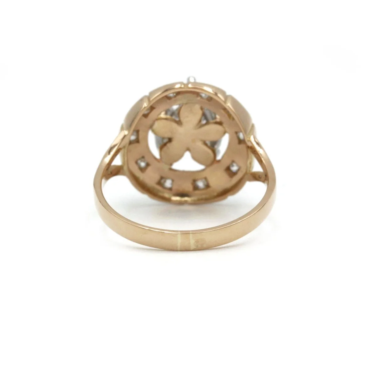 Ring Marguerite en yellow gold, white gold and diamonds - Image 3