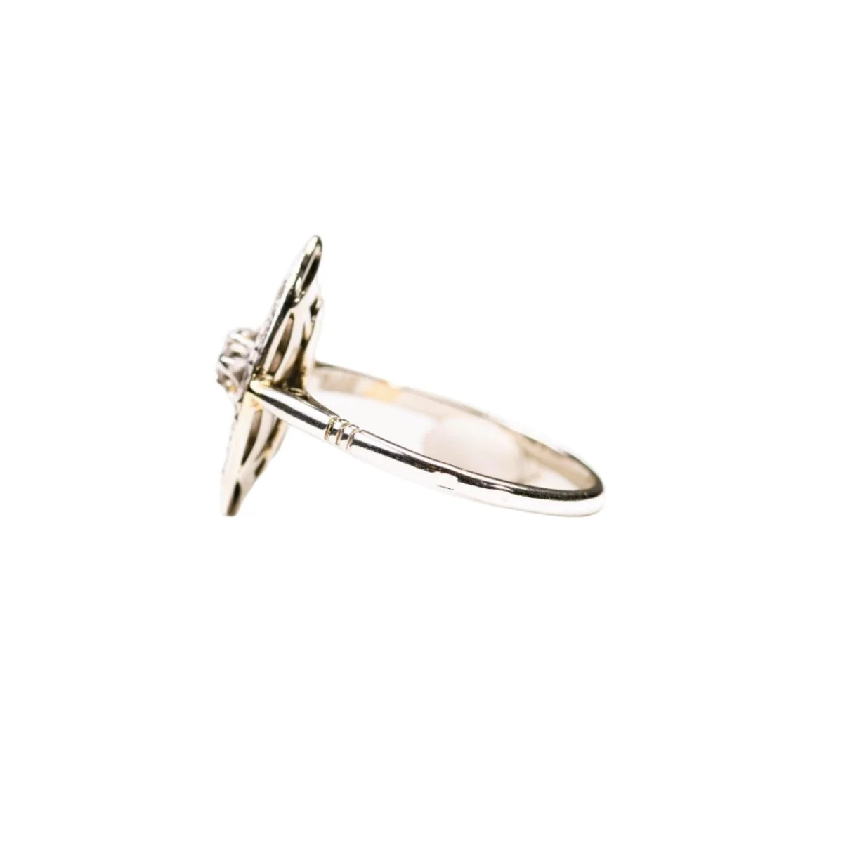 Marquise ring in platinum and diamonds - Image 3