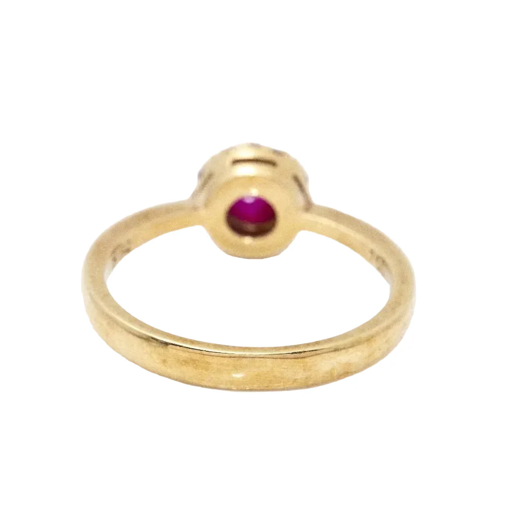 Ring Surroundings in yellow gold, ruby, and diamonds - Image 4