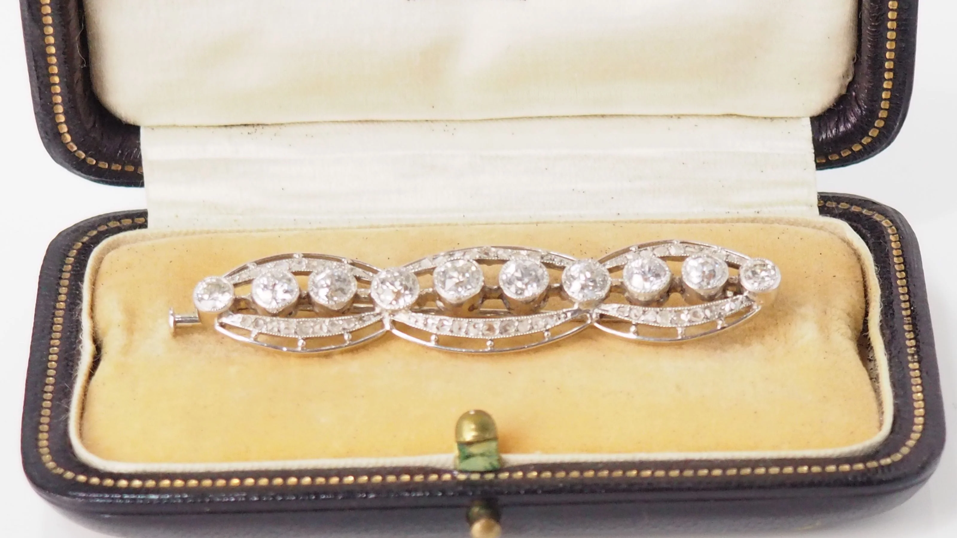Art Deco brooch in platinum and white gold - Image 2