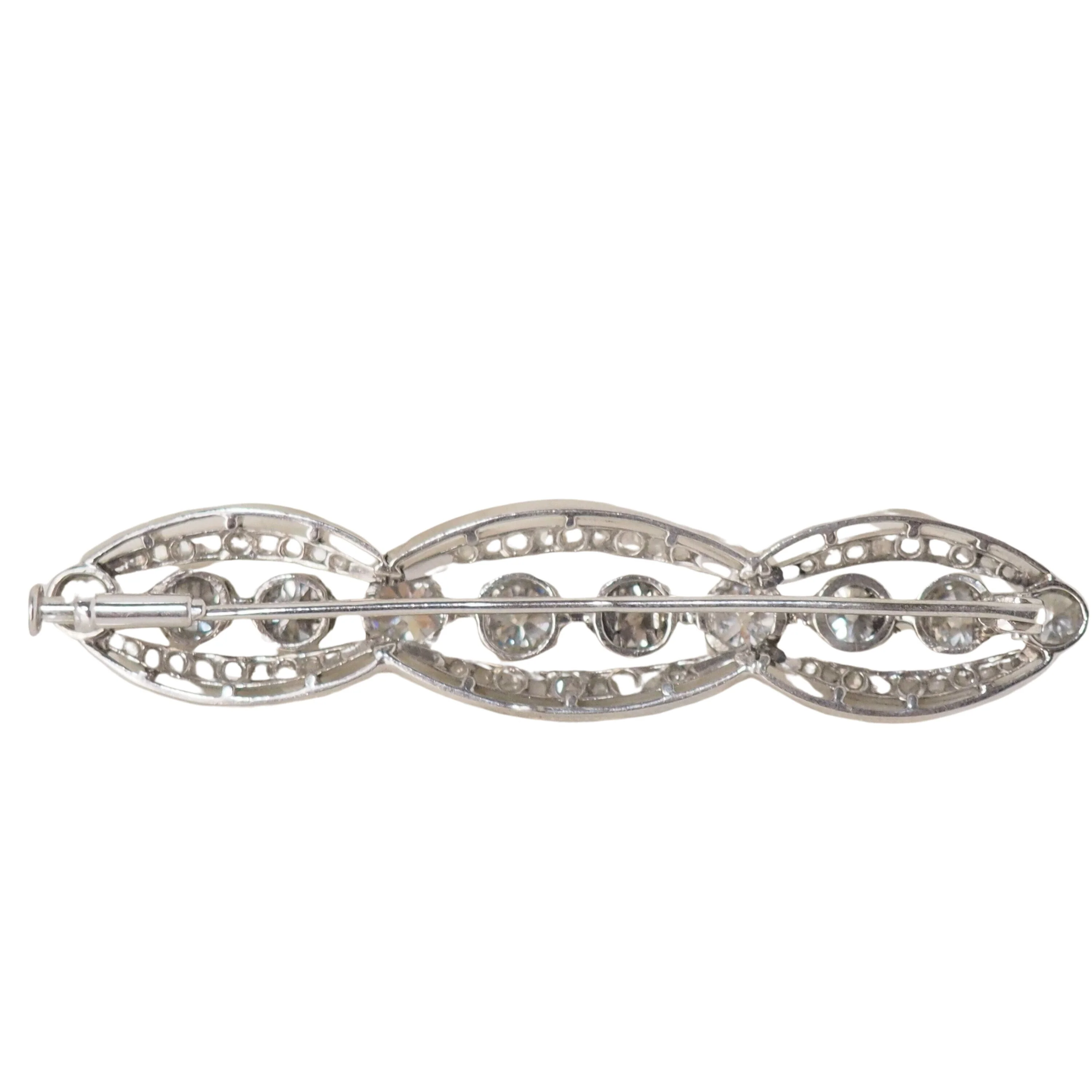 Art Deco brooch in platinum and white gold - Image 4