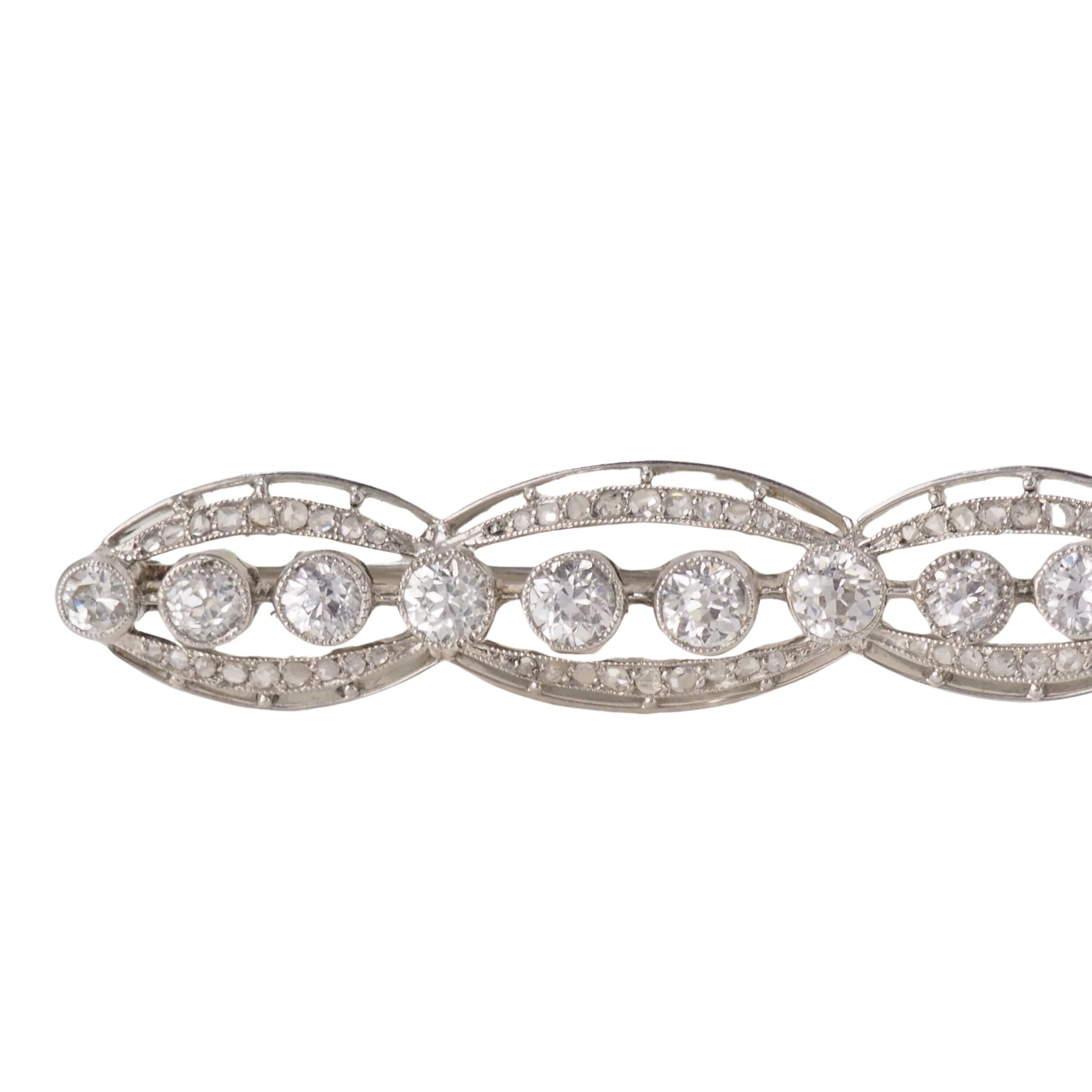 Art Deco brooch in platinum and white gold - Image 6