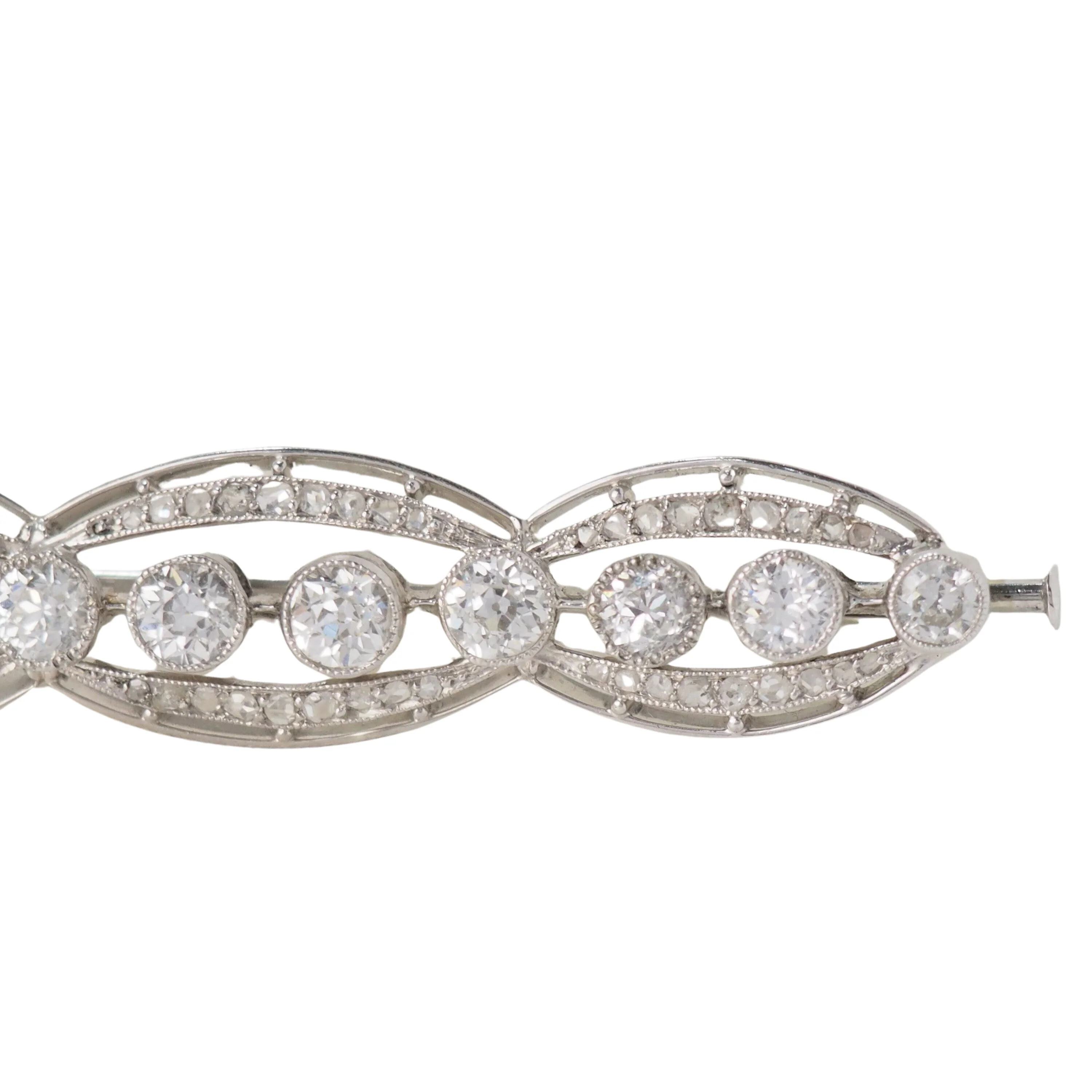 Art Deco brooch in platinum and white gold - Image 7