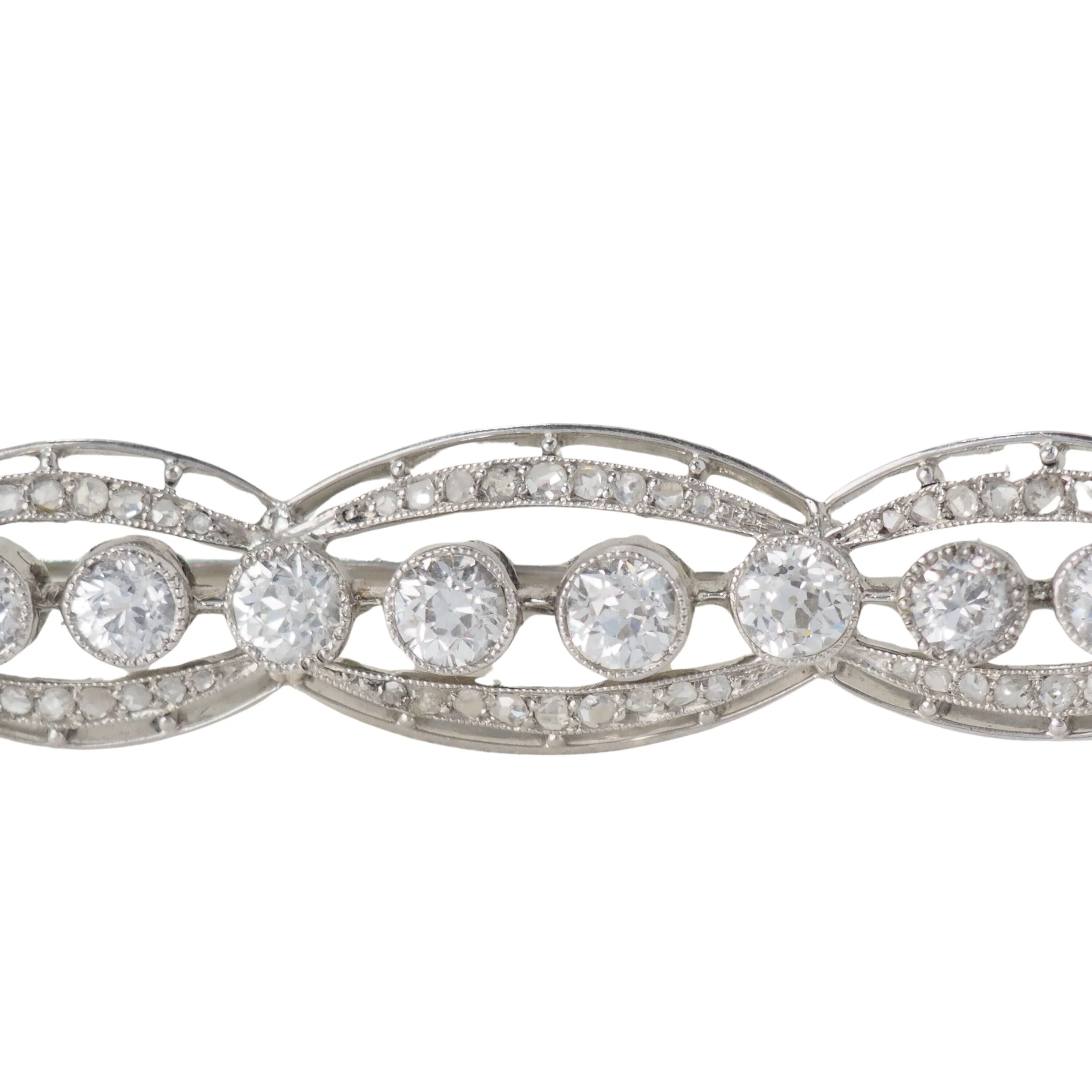 Art Deco brooch in platinum and white gold - Image 8