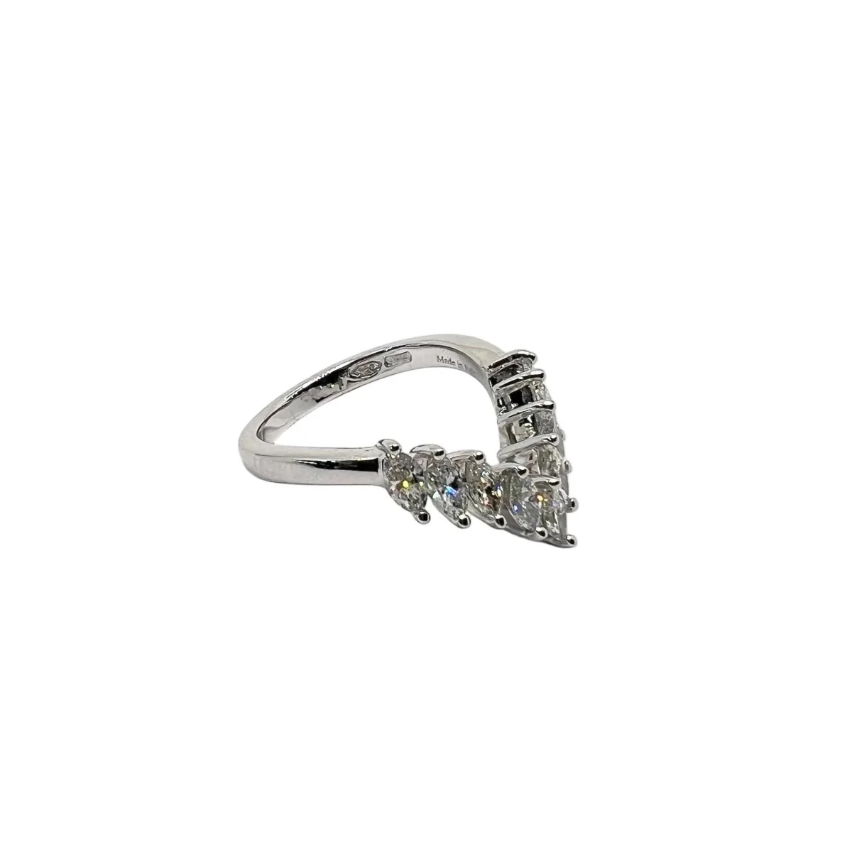 Platinum and Diamond DAMIANI Wedding band Ring - Image 4