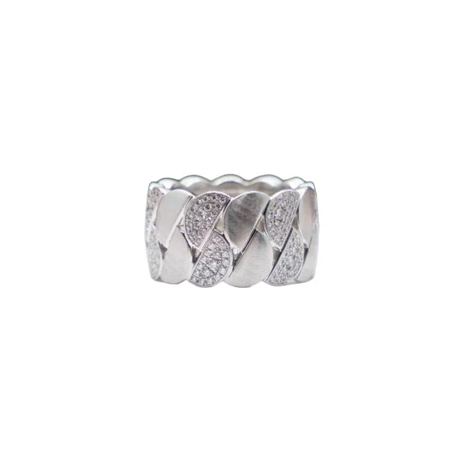 Ring CARTIER "La Dona XL" headband in white gold and diamonds