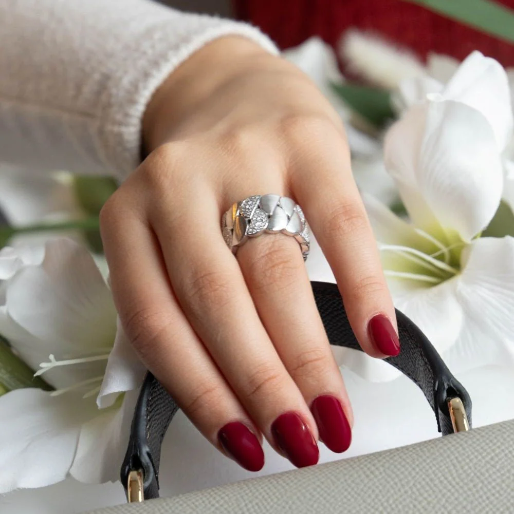 Ring CARTIER "La Dona XL" headband in white gold and diamonds - Image 2